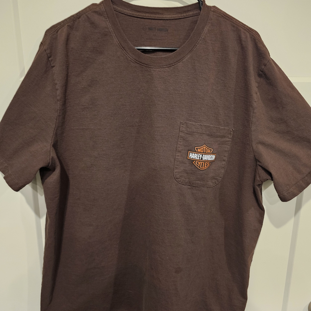 Harley-Davidson Men's Brown Pocket T-Shirt
